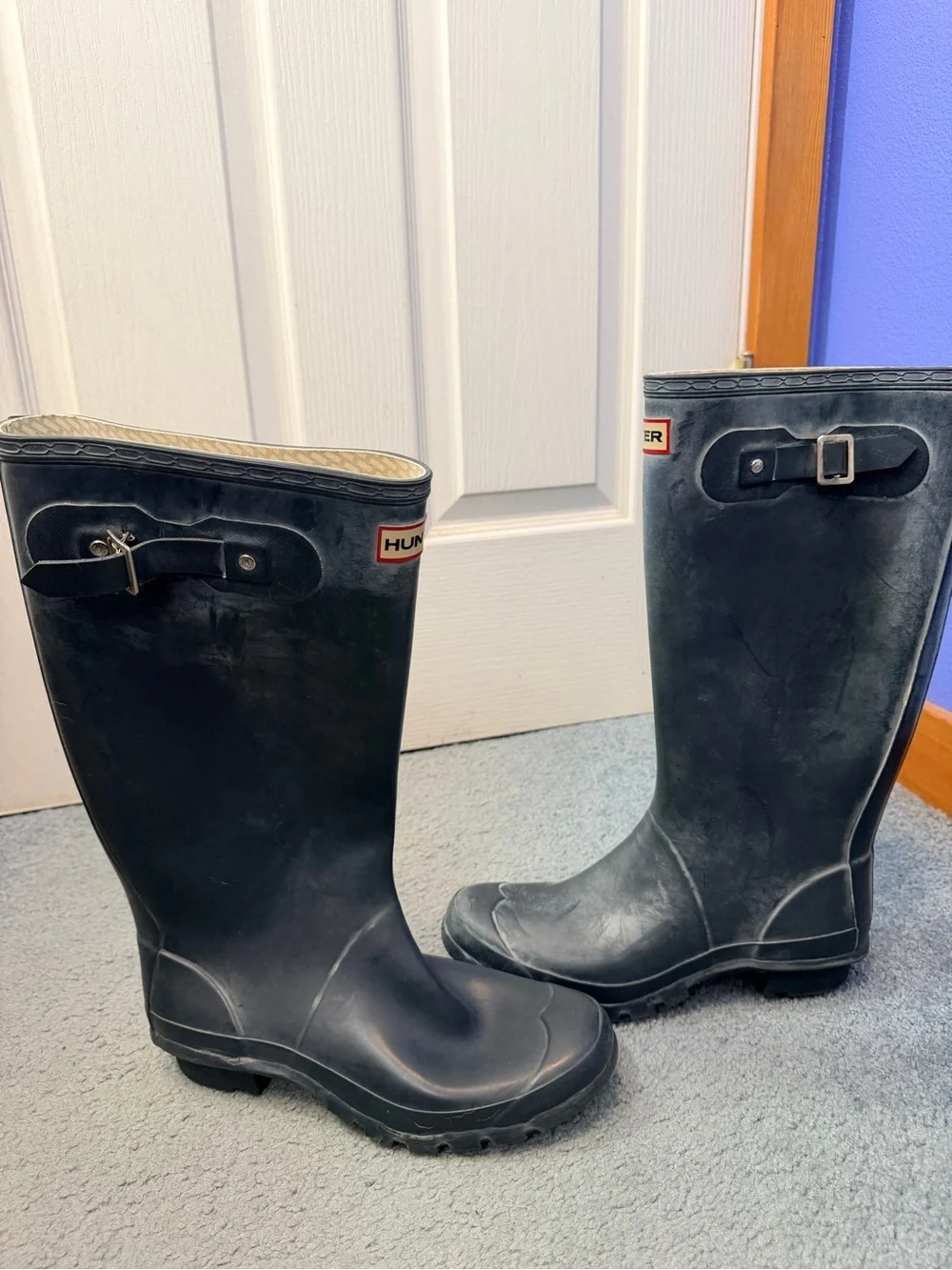 Hunter Original Navy Tall Rain Boots